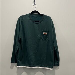 SHEIN Forest Green Long Sleeve Shirt